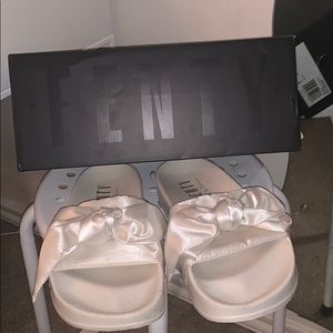 Puma Fenty White Bow Slides Rihanna